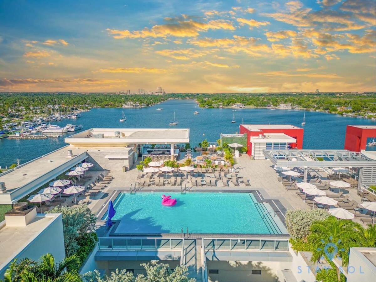 Tropical Oasis - Rooftop Pool- Near Beach - Gym Hollywood Extérieur photo